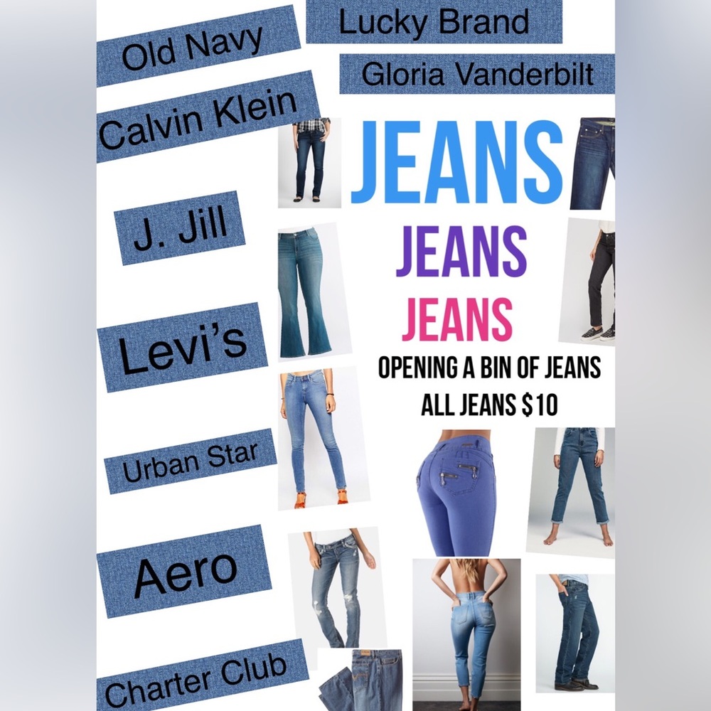Opening a Bin of JEANS πππππ and TOPS. All $10 or 2 x $16 - Picture 3 of 3